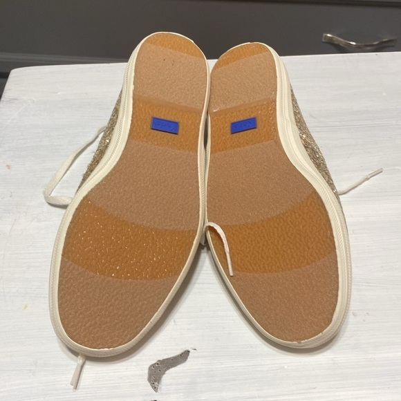 Gold glitter keds 7W womans shoes - Picture 7 of 9